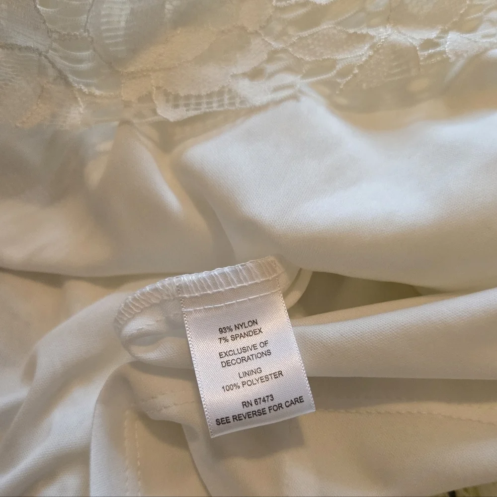 NWT Just Taylor Ivory White Lace Dress Sleeveless